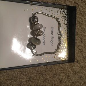 Elegant Silver and White Bracelet